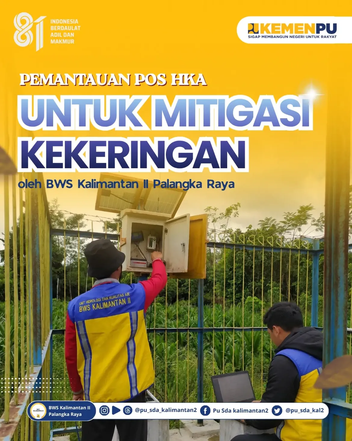Pemantauan Pos Hidrologi upaya Mitigasi Kekeringan